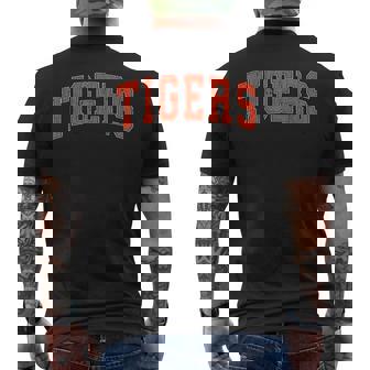 Retro Tigers Heart Throwback Vintage Style Classic Men's T-shirt Back Print - Thegiftio UK