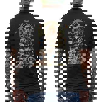 Retro Trump Hunting Deer Beer Drinking Beer Hunting Men's T-shirt Back Print - Monsterry