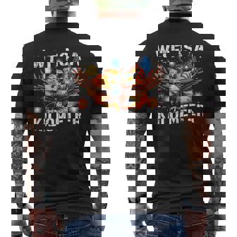 Retro Wtf Is A Kilometer Patriotic American Freedom Men's T-shirt Back Print - Thegiftio UK