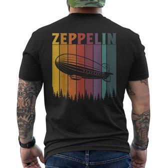 Retro Zeppelin 70S 80S Dirigible Airship Zepelin Vintage Men's T-shirt Back Print - Thegiftio UK