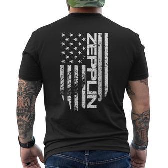 Retro Zeppelin 70S 80S Dirigible Airship Zepelin Zepplin Men's T-shirt Back Print - Thegiftio UK