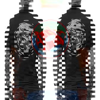 Retrointage Rojo Carreras Coche Carrera Motor Aceite Coche Bicicletas Garaje Camiseta Hombre Estampado Espalda - Regaloses