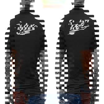 Retrowoosh Job Title Barber メンズTシャツ バックプリント - Kawaiitshirt