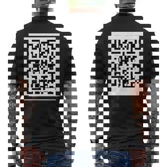 Rickroll Qrコードリンクミーム メンズTシャツ バックプリント - Kawaiitshirt