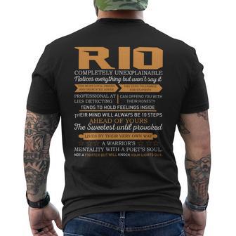 Rio Completely Unexplainable Notices Everything But Won’T Say It Name Men's T-shirt Back Print | Seseable CA