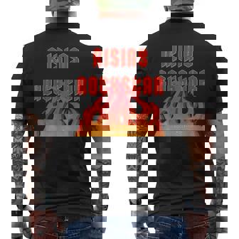 Rising Rockstar Fire Rocker Music Fun ロジックロックスター フェスティバル メンズTシャツ バックプリント - Kawaiitshirt