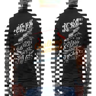 Rock Hard Caulking Service Adult Humor Men's T-shirt Back Print | Mazezy