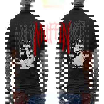 Rock N Roll Dog Muffin Hard Rock Men's T-shirt Back Print | Mazezy