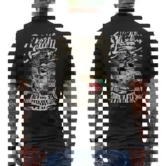 Rock N Roll Never Dies 愛犬家シュナウザー メンズTシャツ バックプリント - Kawaiitshirt