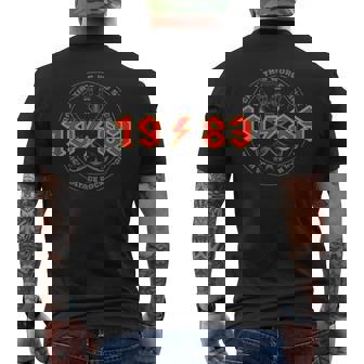 Rock'n'roll 1983 Higholtage Rétro Musique Anniversaire T-shirt imprimé au dos - Cadeauxyz