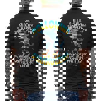 Rolloliniharkuzzini ミームローラーシャーク イタリアンブレインレッド メンズTシャツ バックプリント - Kawaiitshirt