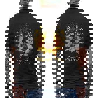 Rottweiler Mamá Girasol Con Perro Pata Día De La Madre Camiseta Hombre Estampado Espalda - Regaloses