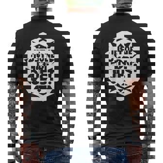 Rpg愛好家のためのjust One More Quest Gamer メンズTシャツ バックプリント - Kawaiitshirt