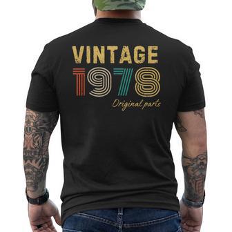 S De Cumpleaños Clásicas Retrointage De 1978 Con Piezas Originales Camiseta Hombre Estampado Espalda - Regaloses