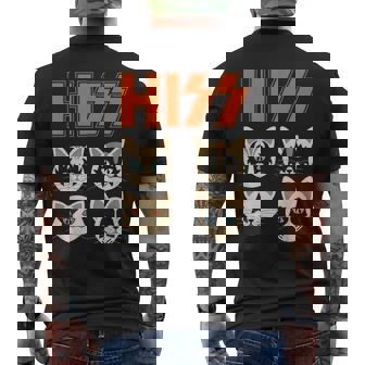 Hiss Cats ネコ Kittens ロックバンド Rock Rockin メンズTシャツ バックプリント - Kawaiitshirt