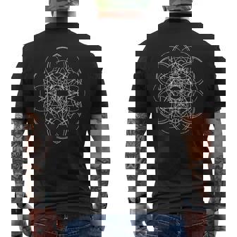 Sacred Geometry サイケデリックチャクラ ヨガ 曼荼羅 メンズTシャツ バックプリント - Kawaiitshirt