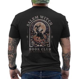 Salem Witch Book Club All Witches Welcome Spooky Halloween Men's T-shirt Back Print - Thegiftio UK