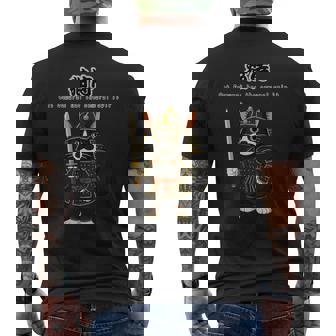 Samurai Cat Project Cat-Samurai Marimaru メンズTシャツ バックプリント - Kawaiitshirt