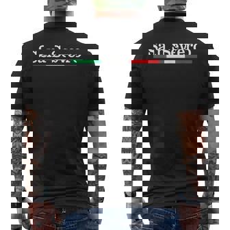 Sanevero Città Italiana Drapeau Italien Mailletta T-shirt imprimé au dos - Cadeauxyz