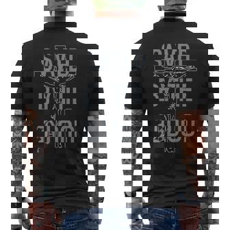 Saved By The Blood On Back Men's T-shirt Back Print - Thegiftio UK