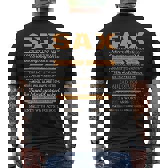 Sax Completely Unexplainable Notices Everything But Won’T Say It Name Men's T-shirt Back Print | Seseable CA