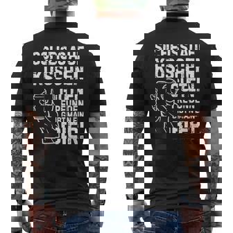 Scheiss Auf Küsschen Guten Freunden Gibt Man Ein Bier T-Shirt mit Rückendruck - Geschenkecke