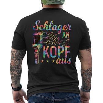 Schlager An Kopf Auschlageroutfitchlagerparty T-Shirt mit Rückendruck - Geschenkecke