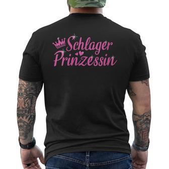 Schlager Prinzessinchlagermusik Mit-Ausschnitt T-Shirt mit Rückendruck - Geschenkecke