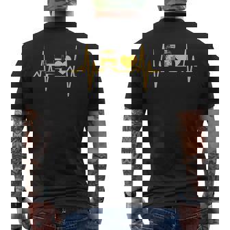 School Bus Driver Heartbeat Men's T-shirt Back Print | Mazezy