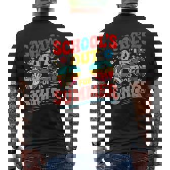 School's Out For Summer Teachers Last Day Of School Retro Men's T-shirt Back Print | Mazezy