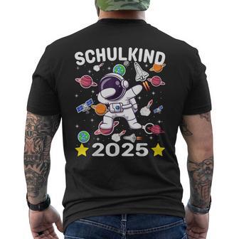 Schulkind 2025 Dabbing Astronaut Junge Boy Einschulung 2025 T-Shirt mit Rückendruck - Geschenkecke