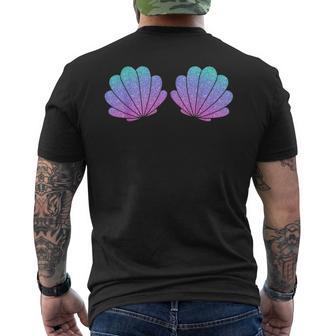 Sea Shell Bra Mermaid Birthday Beach Party Halloween Costume Men's T-shirt Back Print - Thegiftio UK