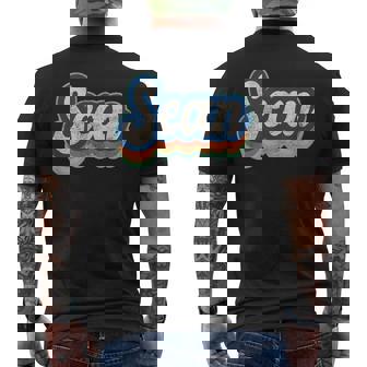 Sean First Name Boy Vintage Style 70S 80S Personalized Men's T-shirt Back Print - Monsterry