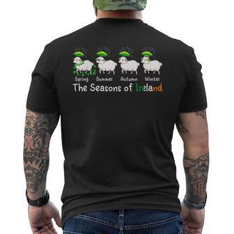 The Seasons Patrick's Day Ireland Four Cute Sheep Shamrocks Men's T-shirt Back Print - Thegiftio UK