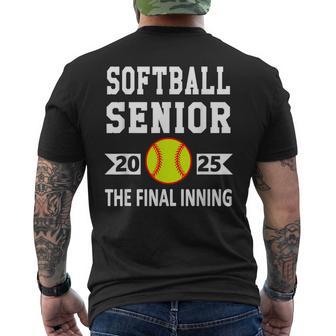 Senior Class Of 2025 Softball Senior Night Graduation Party Men's T-shirt Back Print - Thegiftio UK