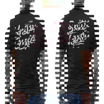 Sensitive Gangsta Cute Empath Heart Love Men's T-shirt Back Print - Monsterry
