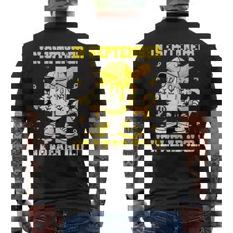 In September We Wear Gold Baseball Drip Boy Childhood Cancer Men's T-shirt Back Print - Monsterry