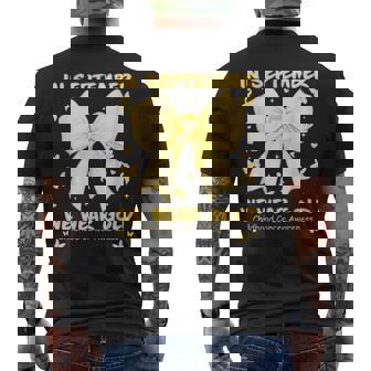 In September We Wear Gold Childhood Cancer Awareness Men's T-shirt Back Print | Seseable CA