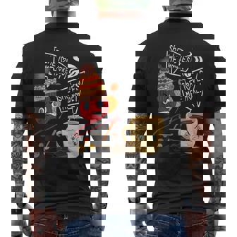 She Loves Me More Crocheter Coffe Crocheting Lover Crochet Men's T-shirt Back Print | Seseable CA