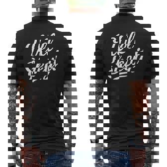 Well Sheeyit Cursive Script Vintage Casual Humor Men's T-shirt Back Print - Thegiftio