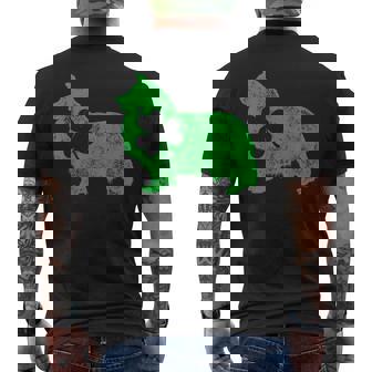 Shetlandheepdog シェルティ セントパトリックデー メンズ シャムロックドッグ メンズTシャツ バックプリント - Kawaiitshirt