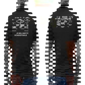 Shovelhead ナックルヘッド パンヘッドtwin オールドスクール オートバイ メンズTシャツ バックプリント - Kawaiitshirt
