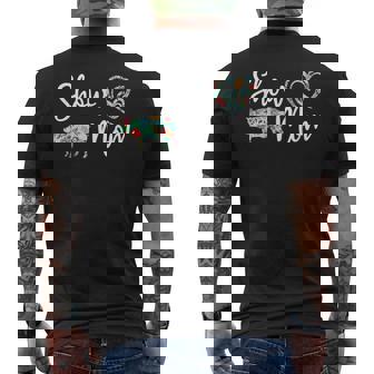 Show Pig Mom Farmer Mom Happy Men's T-shirt Back Print - Monsterry