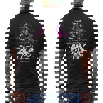 Sigma Phonk Edm Cat Dj Phonk Right Meow メンズTシャツ バックプリント - Kawaiitshirt