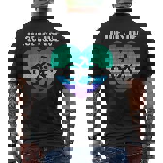 Símbolo De Los Hombres Gay Con Corazón El Amor Es El Amor Camiseta Hombre Estampado Espalda - Regaloses
