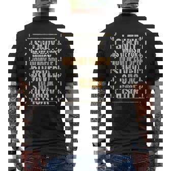Slavery Is White History How My People Survived Is Black Men's T-shirt Back Print - Monsterry