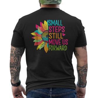 Small Steps Still Move Us Forward Pta Physical Therapy Men's T-shirt Back Print - Thegiftio UK