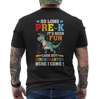 So Long Pre-K Preschool Graduation Kindergarten Here I Come Men's T-shirt Back Print - Thegiftio UK