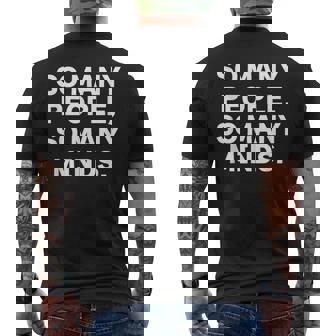 So Many Peopleo Many Minds 十人十色 英語 文字入り 格言 黒 他カラー メンズ メンズTシャツ バックプリント - Kawaiitshirt