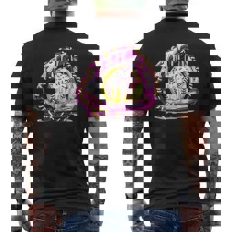 Softball Drip Ice Cream Sprinkles Softball Glove Men's T-shirt Back Print - Monsterry